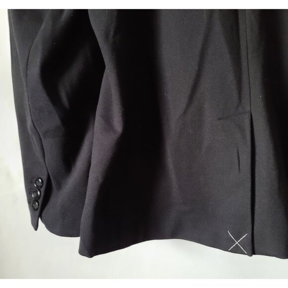 Talbots Aberdeen Pique Knit Pick Stitch Blazer Plus 22W Black Career Preppy NWT - Picture 4 of 8